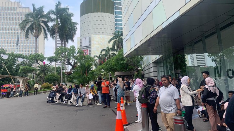 Situasi terkini Mal Grand Indonesia (GI) usai ada asap tebal muncul. (Dok. Detikcom/Mulia)