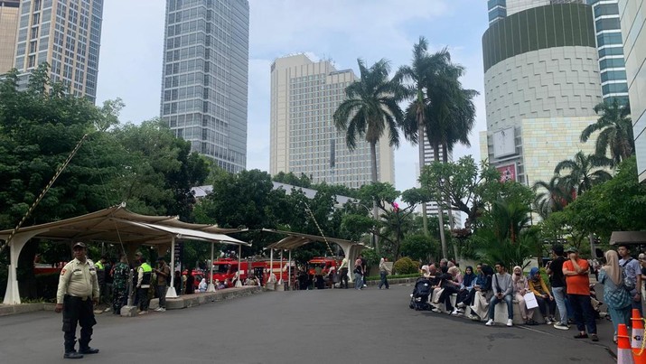 Situasi terkini Mal Grand Indonesia (GI) usai ada asap tebal muncul. (Dok. Detikcom/Mulia)