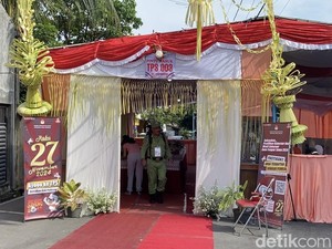Pakai Konsep Hajatan, Begini Suasana TPS Andika Perkasa-Hendi di Semarang