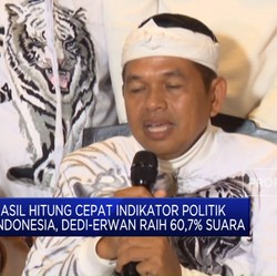 Video:Dedi Mulyadi-Erwan Setiawan Unggul di Hitung Cepat Pilkada Jabar
