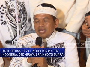 Video:Dedi Mulyadi-Erwan Setiawan Unggul di Hitung Cepat Pilkada Jabar