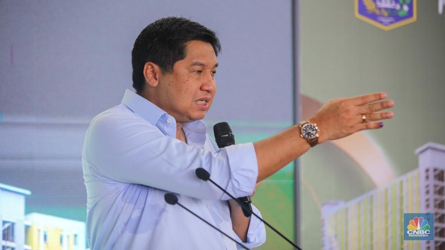 Menteri Perumahan dan Kawasan Permukiman (PKP), Maruarar Sirait di Rumah Susun Sewa (Rusunawa), Pasar Rumput, Jakarta, Kamis (28/11/2024). (CNBC Indonesia/Faisal Rahman)