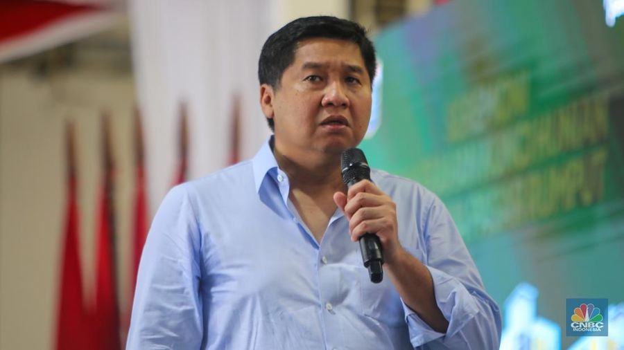 Menteri Perumahan dan Kawasan Permukiman (PKP), Maruarar Sirait di Rumah Susun Sewa (Rusunawa), Pasar Rumput, Jakarta, Kamis (28/11/2024). (CNBC Indonesia/Faisal Rahman)