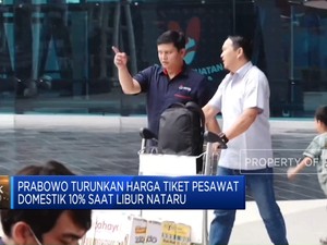  Prabowo Turunkan Harga Tiket Pesawat Domestik 10% Libur Nataru