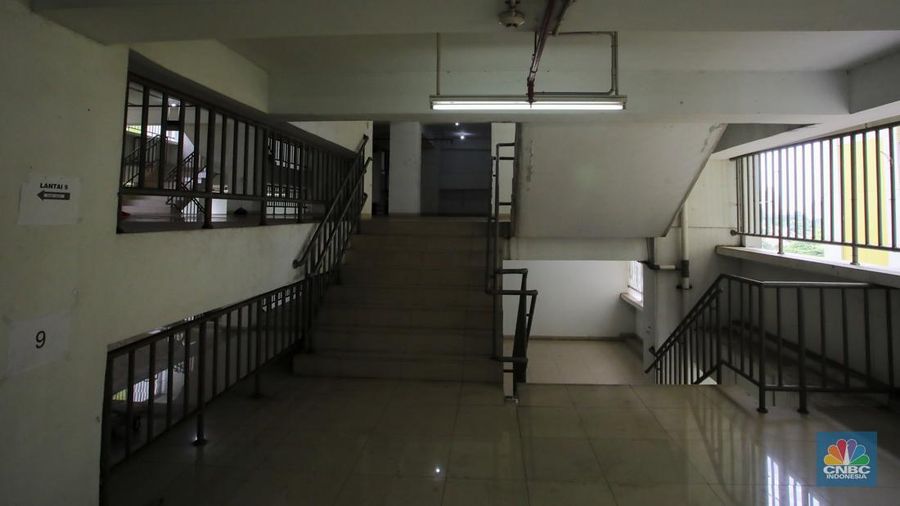Suasana penyerahan kunci Rumah Susun Sewa (Rusunawa) Pasar Rumput, Jakarta, Kamis (28/11/2024). (CNBC Indonesia/Faisal Rahman)