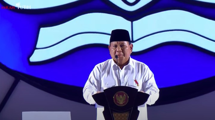 Presiden RI Prabowo Subianto di acara Puncak Peringatan Hari Guru Nasional, Jakarta, 28 November 2024. (Tangkapan Layar Youtube)