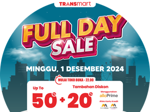 Dompet Tebal Nih! Merapat ke Transmart Full Day Sale, Panen Diskon 50% + 20%