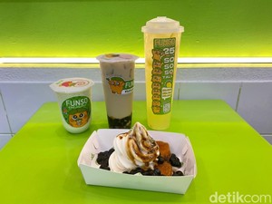 Segarnya Minuman Lemon Setinggi 25 Cm hingga Ubi Brulee Es Krim Boba
