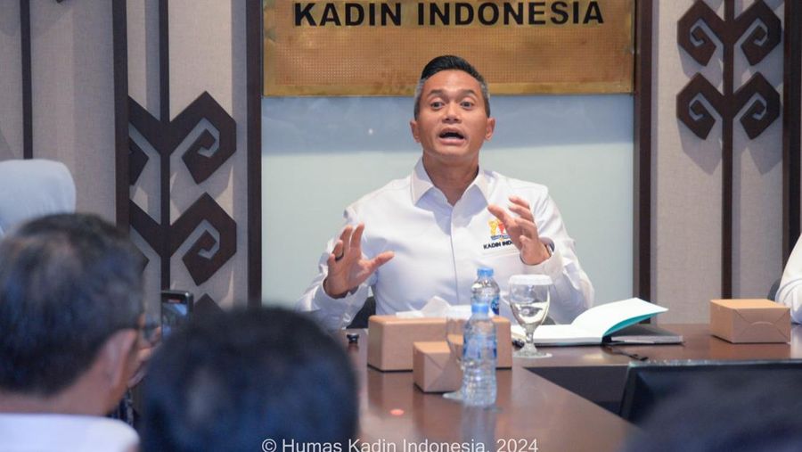 Ketua Umum Kadin Indonesia, Anindya Bakrie menghadiri Rapimnas Kadin 2024 di Hotel Mulia, Senayan, Jakarta. (Dok. Kadin Indonesia)