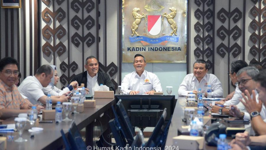 Ketua Umum Kadin Indonesia, Anindya Bakrie menghadiri Rapimnas Kadin 2024 di Hotel Mulia, Senayan, Jakarta. (Dok. Kadin Indonesia)