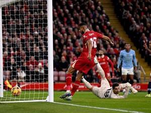 Liverpool Dominan, Unggul 1-0 atas Manchester City di Babak Pertama