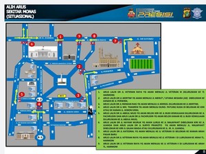 Polisi Rekayasa Lalu Lintas Sekitar Monas Saat Reuni 212 Besok, Simak Rutenya
