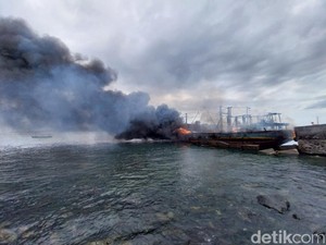 2 Kapal Nelayan Terbakar di Dermaga Masami Sudah Sandar Selama 8 Bulan