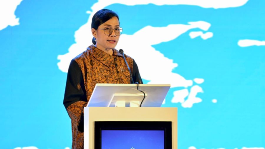 Menteri Keuangan Sri Mulyani dalam gelaran Annual International Forum of Economic Development and Public Policy (AIFED) ke-13. (Dok. Kementerian Keuangan)