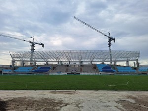 Rampung 78 Persen, Begini Penampakan Stadion Surajaya Lamongan