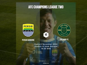 5 Laga Terakhir Persib Sebelum Hadapi Zhejiang FC