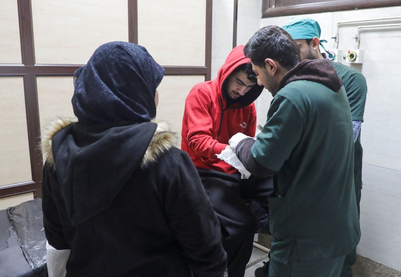 Kondisi usai serangan kelompok pemberontak di Rumah Sakit Universitas Aleppo, Suriah, Rabu (4/12/2024). (REUTERS/Mahmoud Hasano) Kondisi usai serangan kelompok pemberontak di Rumah Sakit Universitas Aleppo, Suriah, Rabu (4/12/2024). (REUTERS/Mahmoud Hasano)