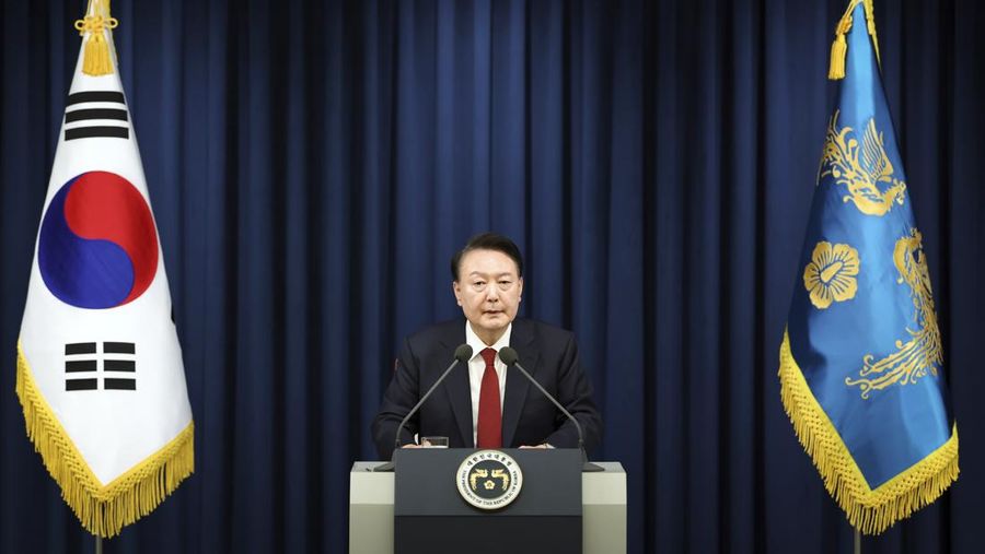 Presiden Korea Selatan, Yoon Suk Yeol. (South Korea Unification Ministry via AP)