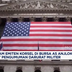 Video: Ada Darurat Militer, Saham Emiten Korsel di Bursa AS Anjlok