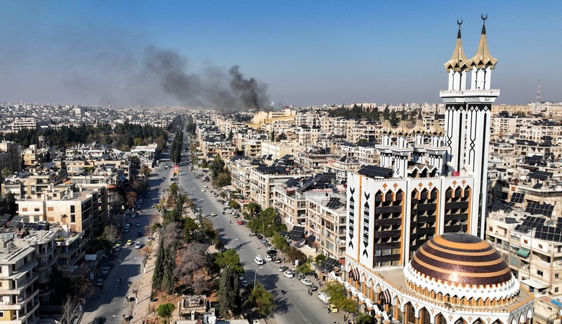Pemandangan drone menunjukkan benteng kuno Aleppo, Suriah 3 Desember 2024. Pemandangan drone menunjukkan benteng kuno Aleppo, Suriah 3 Desember 2024. (REUTERS/Mahmoud Hasano)