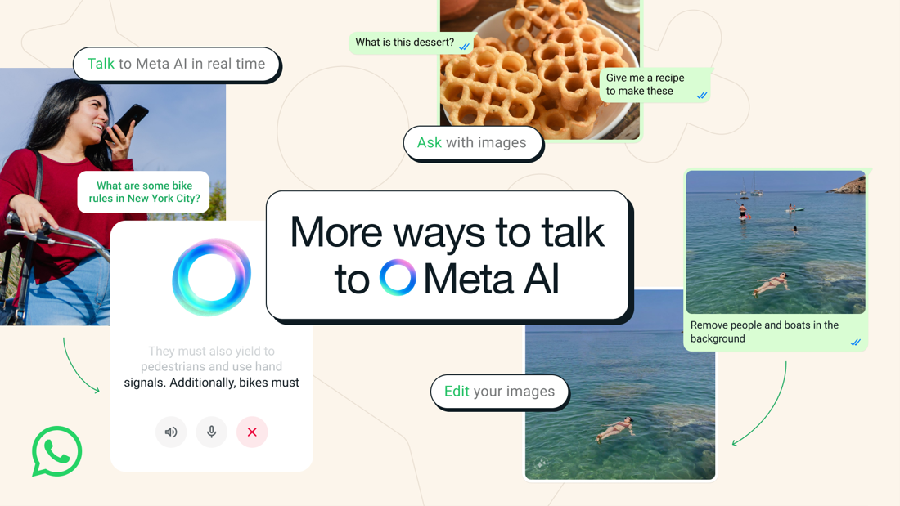 Fitur terbaru dari Whatsapp menghadirkan Chat Meta AI. (Dok. Whatsapp)