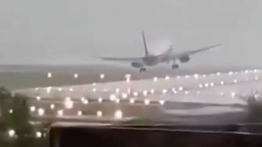 Maskapai IndiGo Airlines gagal mendarat. (Dok. Media Sosial)