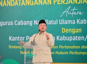 Nusron Ingin Maksimalkan Pemanfaatan Tanah Terlantar untuk Wakaf Produktif