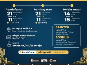 Pendaftaran Olimpiade Sains Airlangga Dibuka, Sertifikat Bisa untuk SNBP!