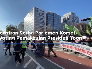  Pendemo Serbu Parlemen Korsel Jelang Pemakzulan Presiden Yoon