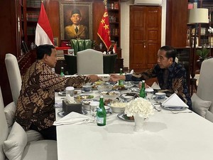 Jokowi Unggah Foto Bareng Prabowo: Terima Kasih Atas Santap Tadi Malamnya