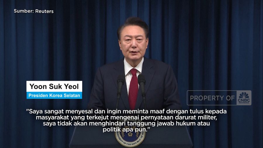Ricuh Darurat Militer Korea Selatan, Presiden Yoon Minta Maaf(CNBC Indonesia TV)