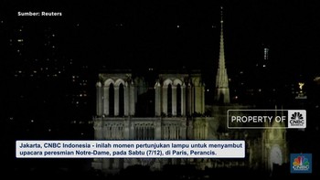 Detik-detik Dibukanya Kembali Notre-Dame