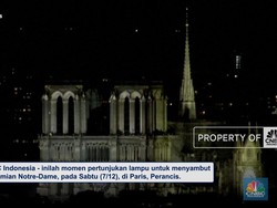 Detik-detik Dibukanya Kembali Notre-Dame