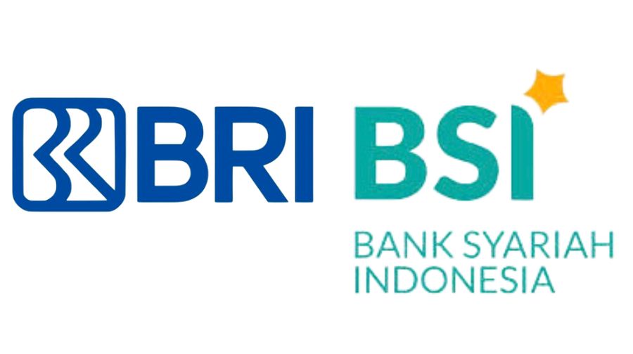 Foto Kombinasi, Bank BRI dan Bank BSI.