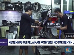 Video : Kemenhub Uji Kelaikan Konversi Motor Bensin Jadi Listrik