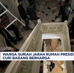 Video: Warga Suriah Jarah Rumah Presiden Assad, Curi Barang Berharga