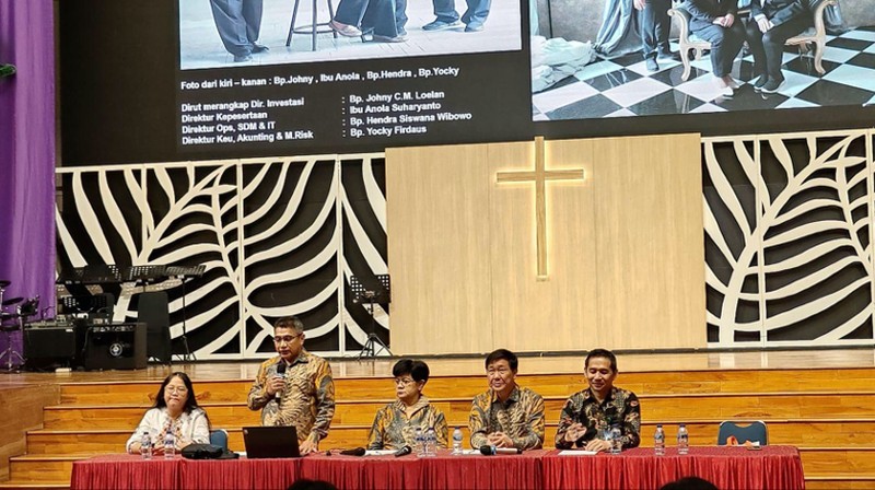 InvestasiKu sukses menggelar sosialisasi edukasi terkait Dana Pensiun dan pengelolaan keuangan di Aula Lt. 6 SMAK PENABUR Gading Serpong, Tangerang. Acara ini diikuti oleh para guru dan karyawan BPK Penabur agar mereka lebih siap dalam menghadapi finansial kedepannya. (Dok. InvestasiKu)