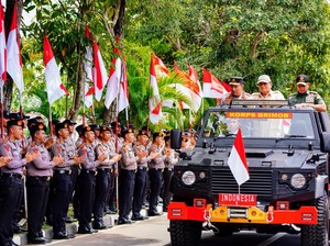 Prabowo Hadiri Apel Kasatwil Polri 2024, Naik Maung Bareng Kapolri-Panglima TNI