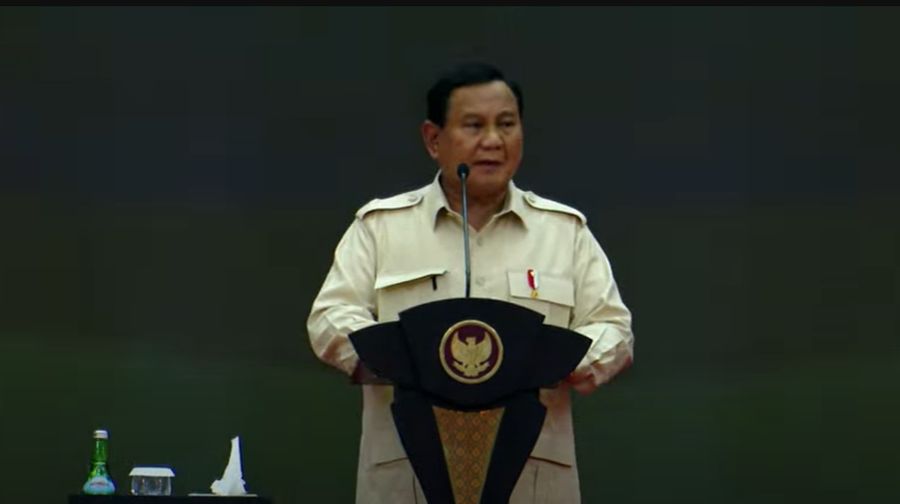 Presiden RI Prabowo Subianto mengadiri Apel KASATWIL POLRI Tahun 2024. (Tangkapan Layar Youtube)