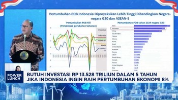Video: Raih Ekonomi 8%, RI Butuh Investasi Rp 13.528 T Dalam 5 Tahun