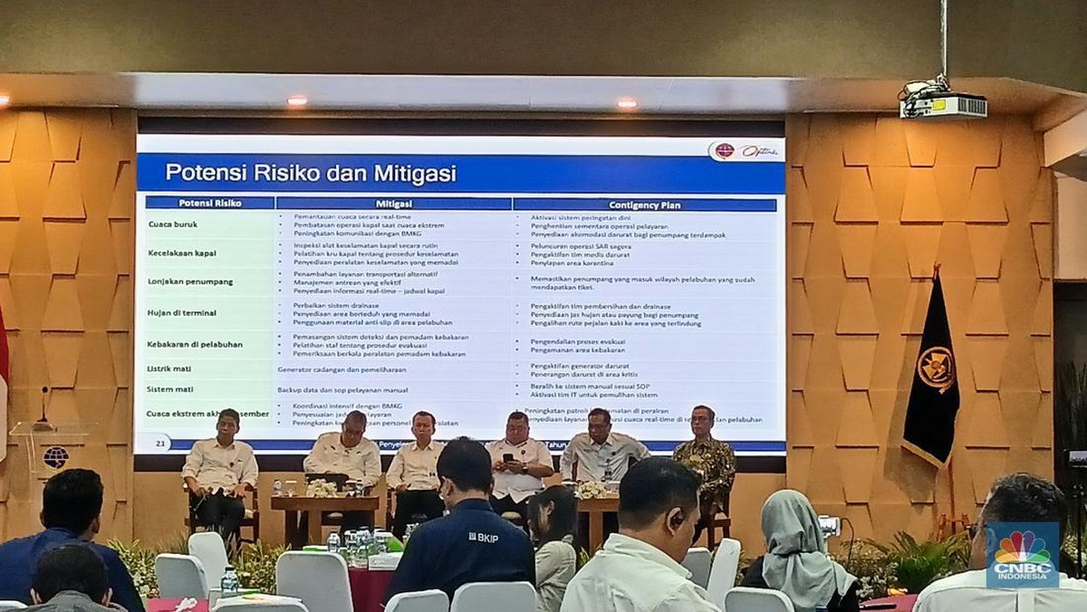 dari-kanan-direktur-angkutan-udara-agustinus-budi-hartono-kesiapan-penyelenggaraan-angkutan-nataru-20242025-di-kantor-kemenhub_169 Awas Hujan Bawa Petaka-Mobil Jatuh dari Kapal, Ini Perintah Kemenhub