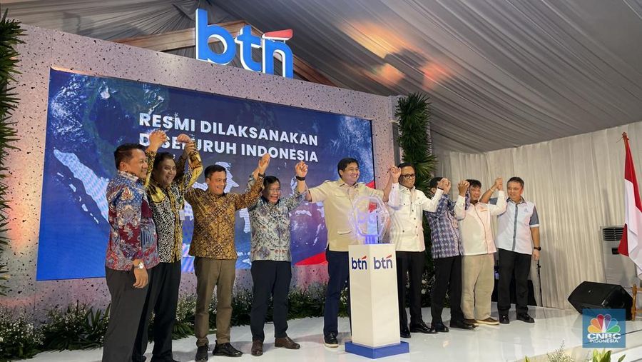 PT Bank Tabungan Negara (Persero) Tbk (BBTN) telah menyalurkan hampir 30.000 unit rumah selama pemerintahan baru Presiden Prabowo Subianto. (CNBC Indonesia/Romys Binekasri)