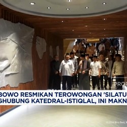 Video: Prabowo Resmikan Terowongan 'Silaturahmi' Istiqlal-Katedral