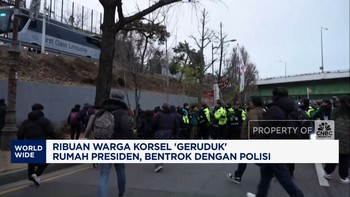 Video: Warga Korsel 'Geruduk' Rumah Presiden, Bentrok Dengan Polisi