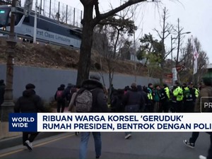  Warga Korsel 'Geruduk' Rumah Presiden, Bentrok Dengan Polisi