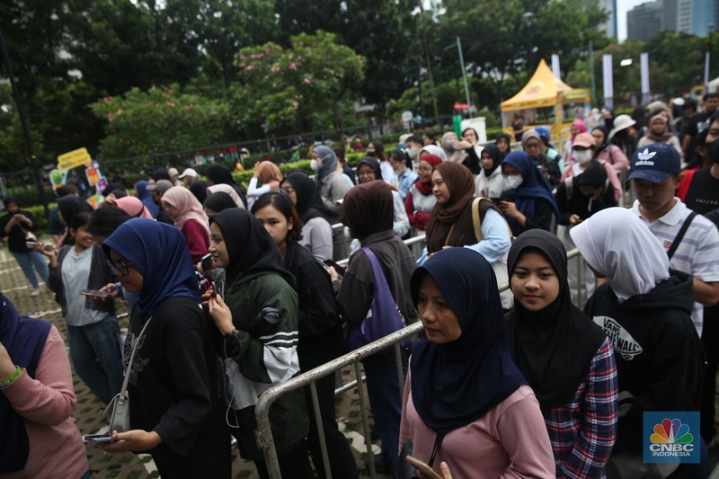 Suasana hari pertama HUT Transmedia 23 di Istora Senayan, Jakarta, Sabtu (14/12/2024). (CNBC Indonesia/Tri Susilo)