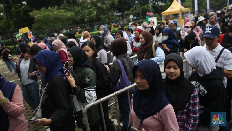 Suasana hari pertama HUT Transmedia 23 di Istora Senayan, Jakarta, Sabtu (14/12/2024). (CNBC Indonesia/Tri Susilo)