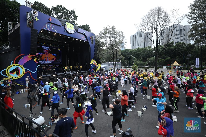 Suasana hari pertama HUT Transmedia 23 di Istora Senayan, Jakarta, Sabtu (14/12/2024). (CNBC Indonesia/Tri Susilo)