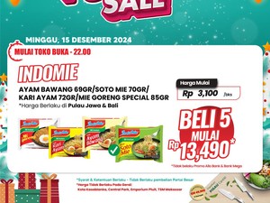 Wow! Beli 5 Bungkus Mi Instan di Transmart Full Day Sale Cuma Rp 13 Ribuan