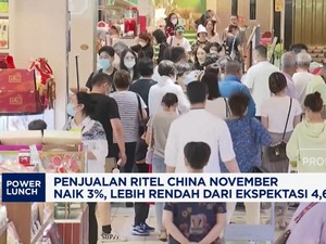  Penjualan Ritel China November Naik 3%